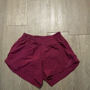 Lululemon Athletica Maroon Athletic Shorts
